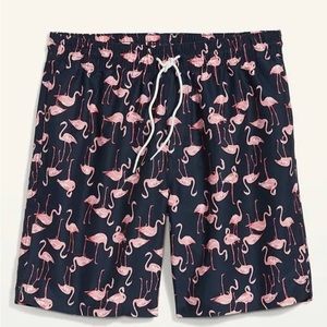 Old Navy Mens Medium Swim Shorts Waist 32 Beach Pool Surf Flamingo Vacation